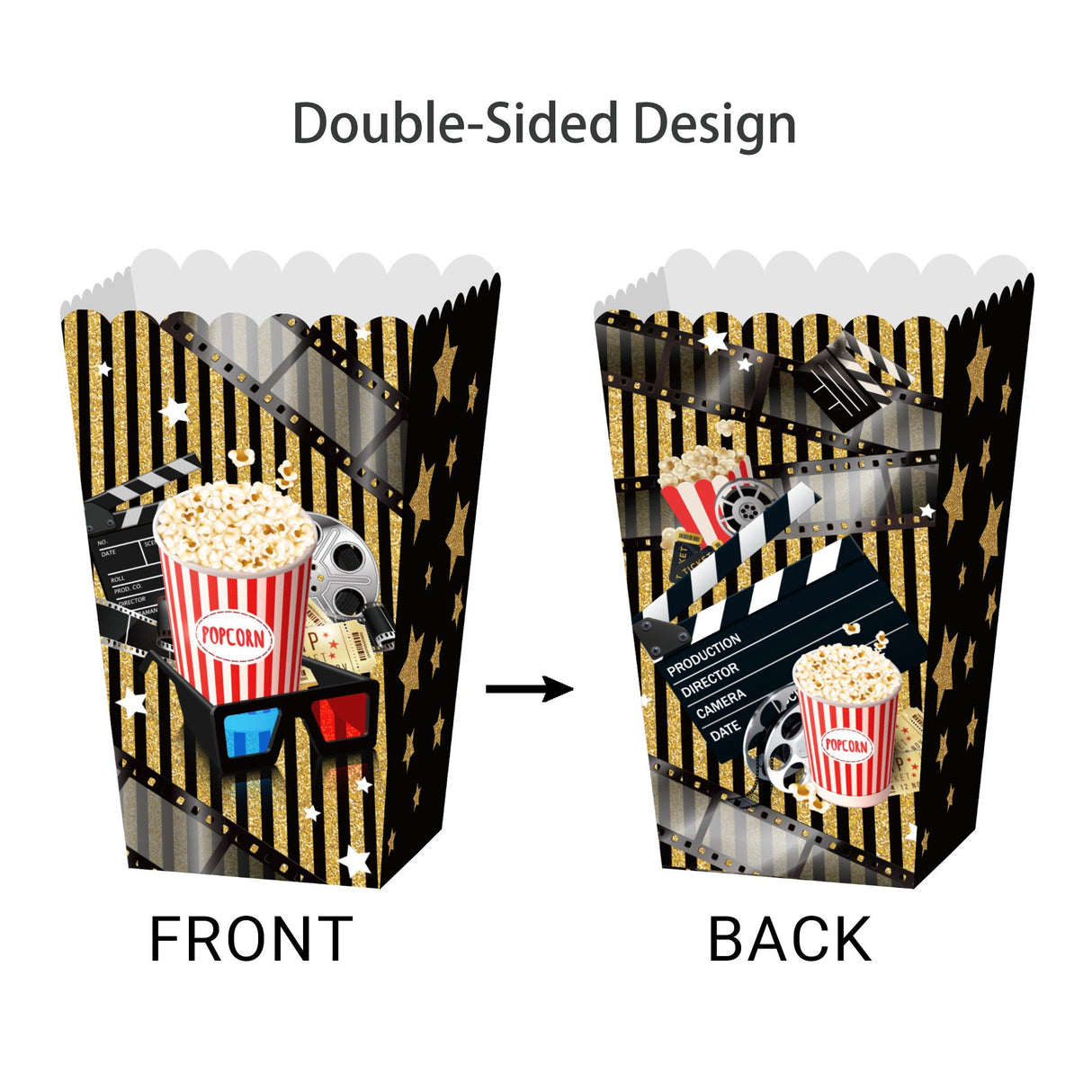Convenient and Durable Popcorn Box Set for Movie Nights