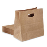 Kraft Paper Tote Bag Takeaway Bag 50PCS