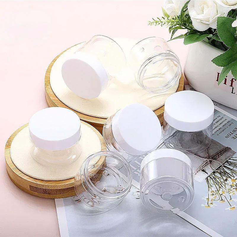 BPA-Free PET Plastic Clear Plastic Jars for Skincare Creams Lotions 10pcs