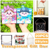 PET Plastic Candy Boxes with Handles Clear Display 20pcs