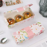 Long Strip Pastry Boxes Food-Grade Cardboard Elegant Design 25pcs