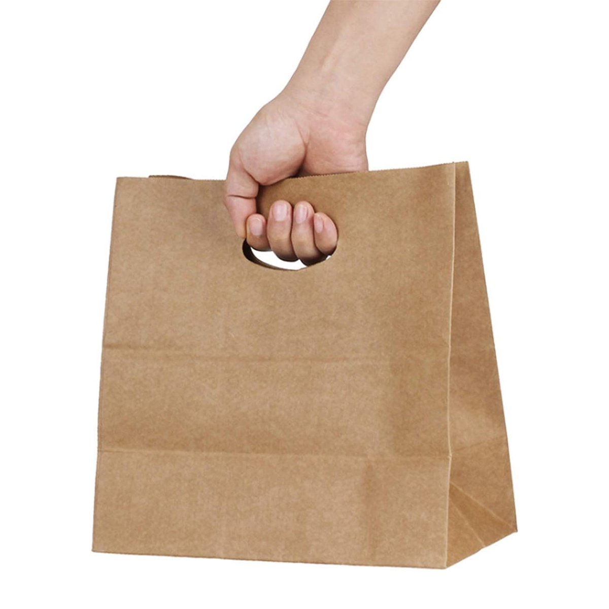 Kraft Paper Tote Bag Takeaway Bag 50PCS