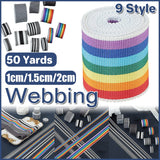 High-Density Fabric Stripe Ribbon for Clothing Accessories 50 Yards