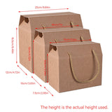 20Pcs Kraft Paper Cookie Boxes Bakery Packaging Brown Biscuit Gift Treat Boxes