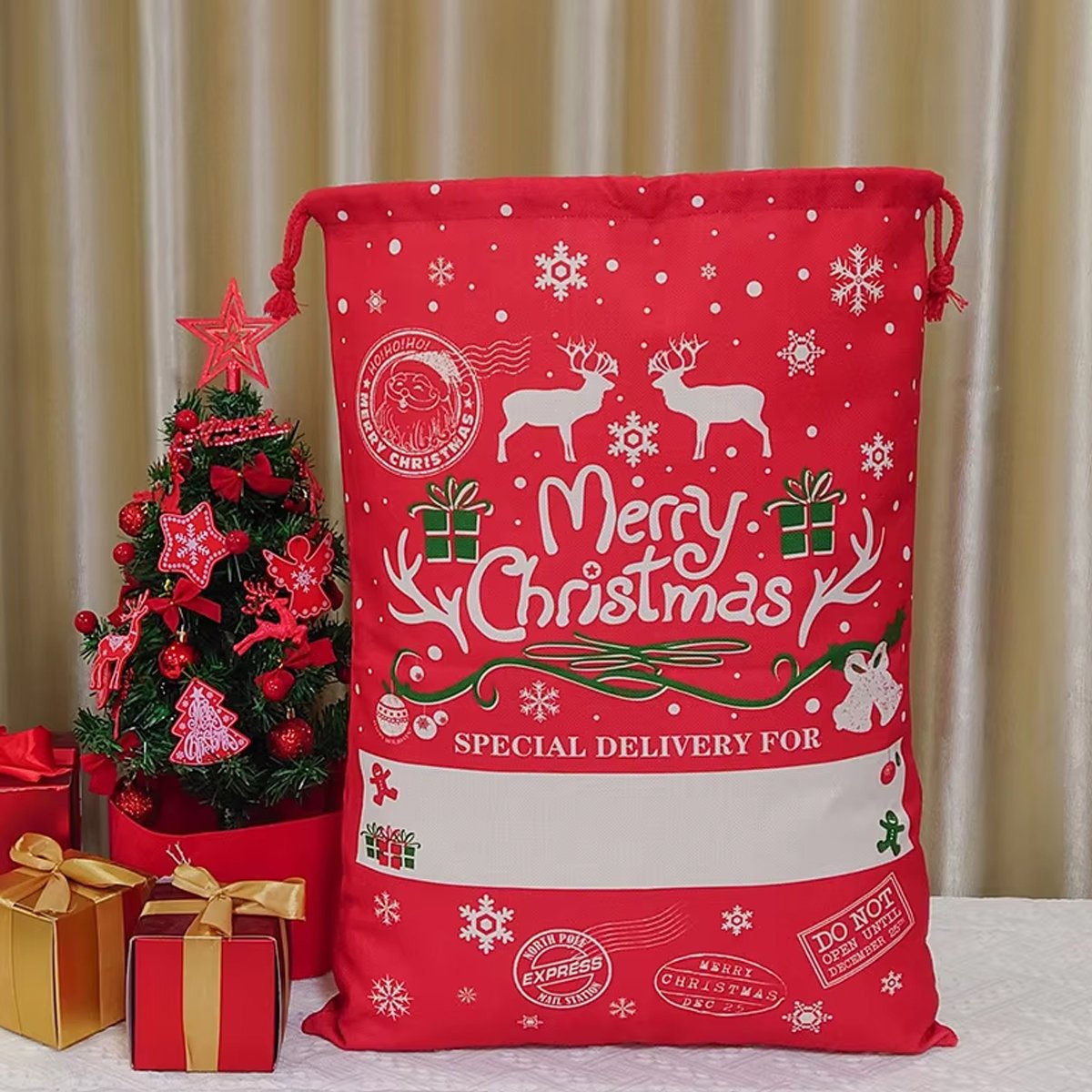 Large Christmas Sacks Jumbo Large Santa Gift Sack Bag Gifts Stocking Present