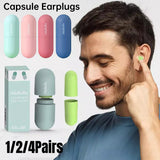 1/2/4 Pairs Soundproof Capsule Earplugs Noise Reduction Ear Plugs