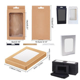 50PCS  Window Clear PVC Packaging Flat Blank Box