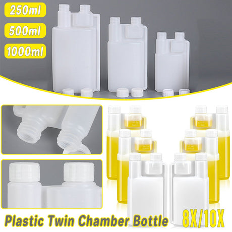 250-1000ml Plastic Twin Chamber Bottle With Tamper Evident Cap