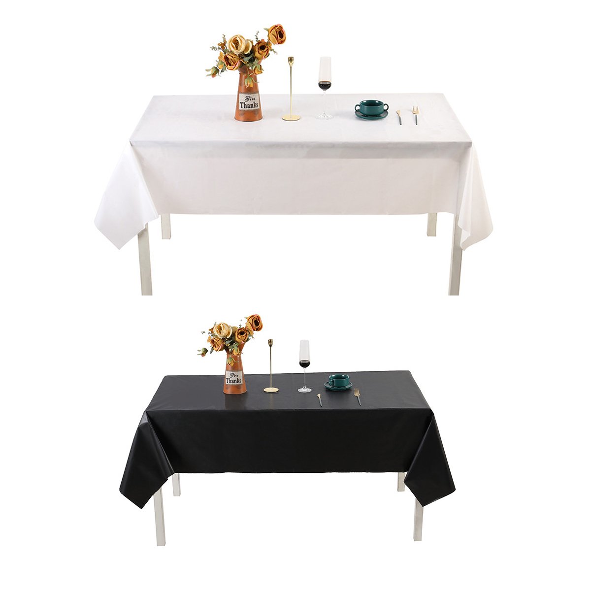 Disposable Thickened Solid Color Party Tablecloth 6PCS