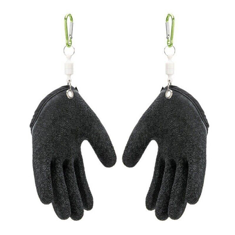 Fisherman Pro Fishing Glove With Magnet Release Catch Anti-slip Cut Resistant 1 Pair