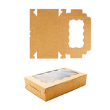 These rectangular kraft paper window boxes are the ideal packaging solution for cakes, pastries, and gifts.