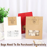 60PCS Nougat Biscuits Kraft Cardboard Creative Packaging Bags Snowflake Decor