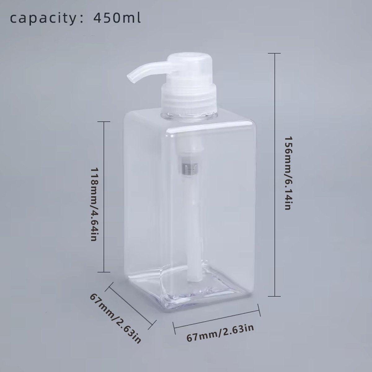 Square Refillable Bottles 2PCS