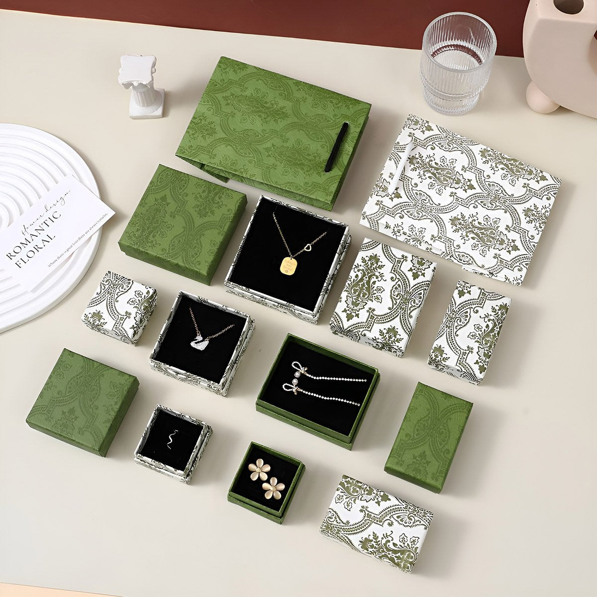 Elegant Cardboard Jewelry Boxes for Rings Earrings and Small Gifts 20pcs