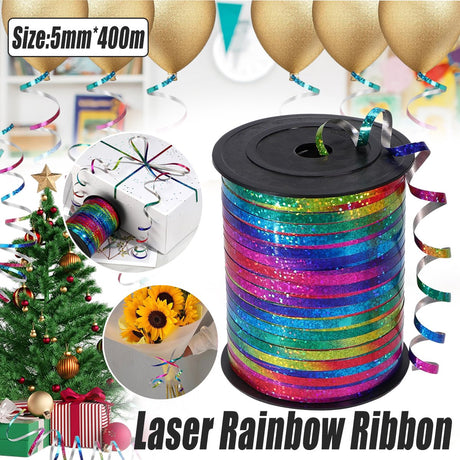 Glitter Laser Ribbon Party Banners Pull String Tie