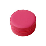 PU Leather Round Jewelry Boxes with Soft Flocking Interior for Travel Jewelry Boxes 1pc