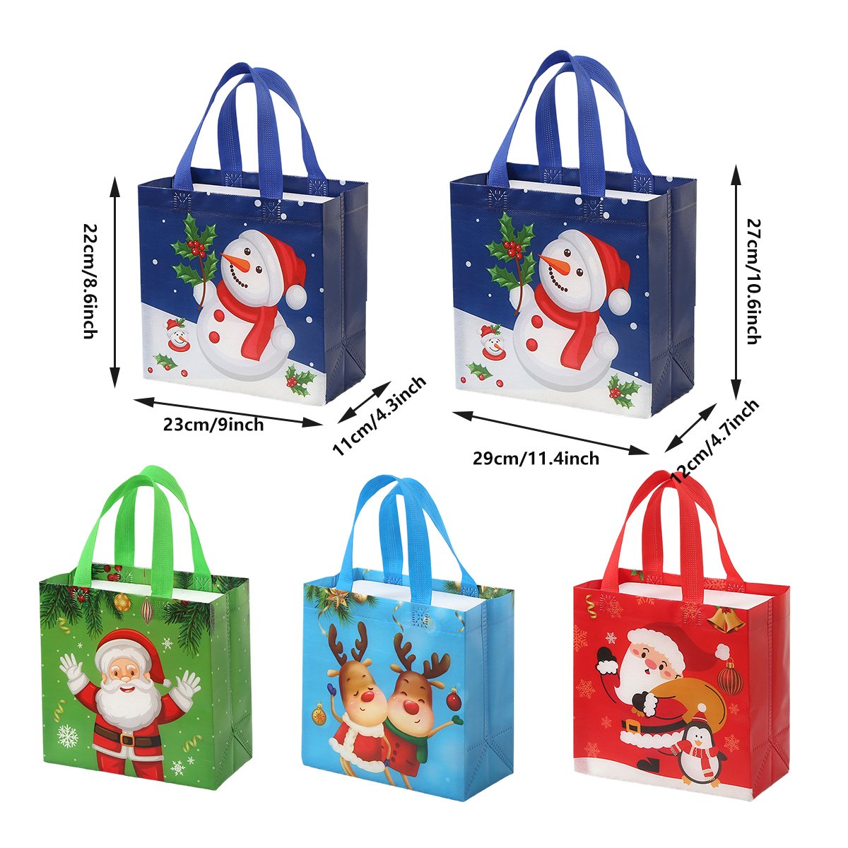 25pcs Non-Woven Birthday Gift Storage Bag Foldable Waterproof Christmas Handbag