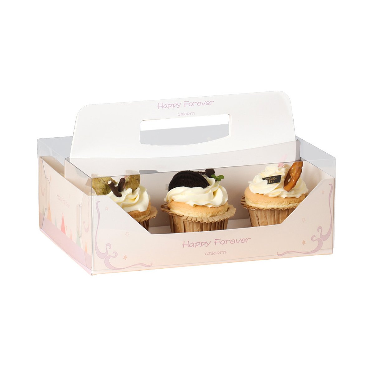 10PCS Clear Cupcake Box Portable Holder Muffin Egg Tart Cake Baking Packaging