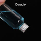 PET Clear Plastic Bottles with Aluminum Caps for Liquids 50 or 100 pcs