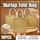 Unprinted Linen Handbag Good Product Companion Gift Linen Hemp Jute Shopping Bag