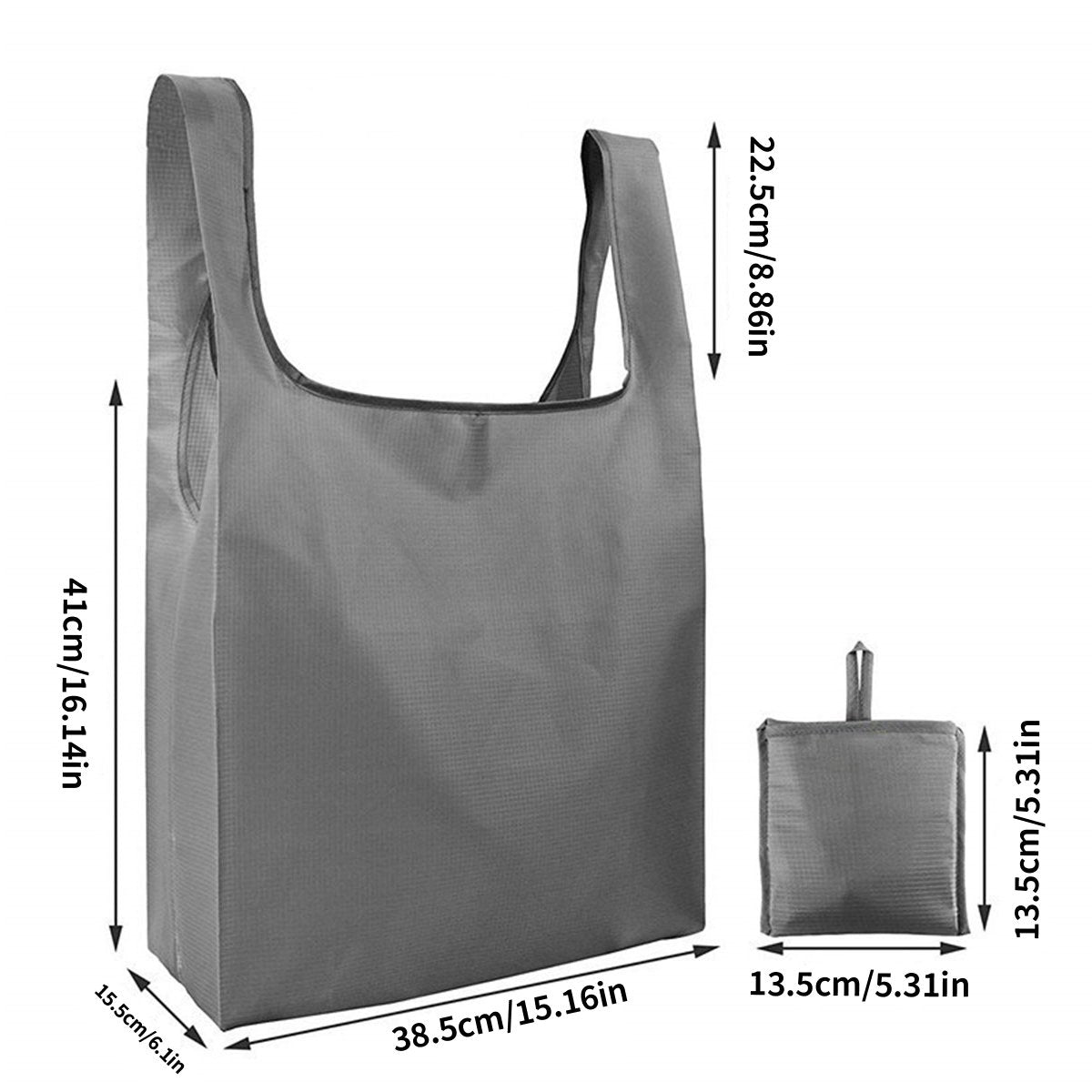 2pcs Foldable Portable Shopping Bags Reusable Eco-Friendly Washable Storage Bags