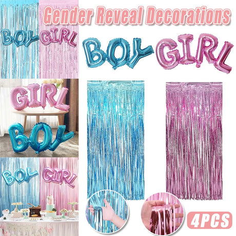 4PCS Balloons Silk Curtain Party Decor