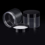 Durable PET Plastic Jars for Skincare Products Clear Plastic Jars with Black Caps 10pcs