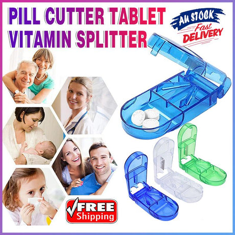 Portable Pill dispenser Storage Box Blue 1Pack