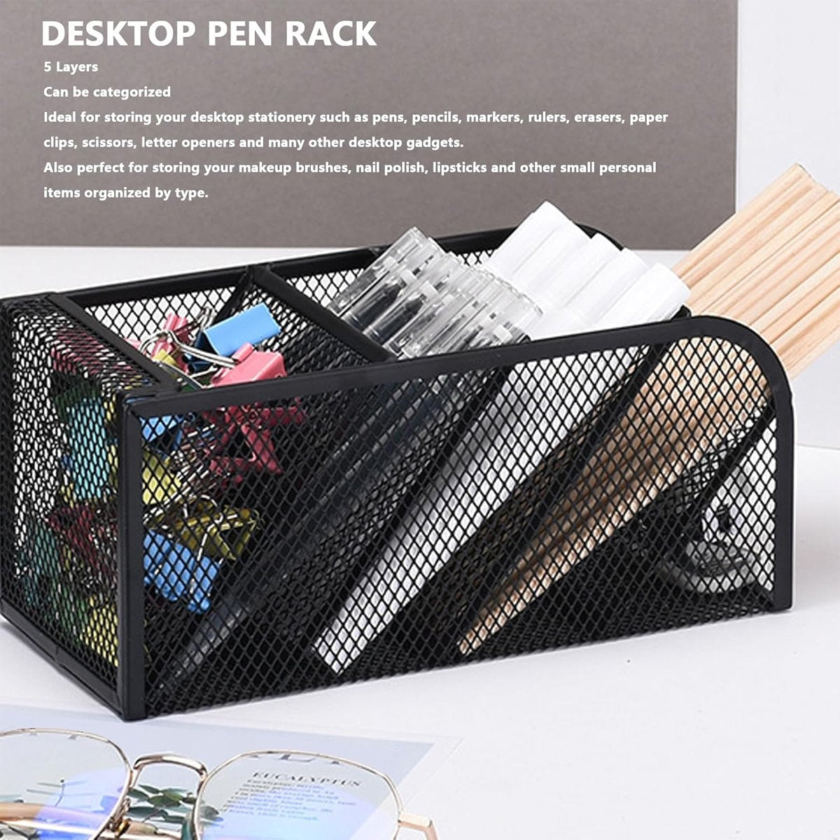 Multifunctional Slanting Pen Holder 1PC