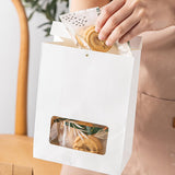 Snowflake Crisp Packaging Bag Candy Self-supporting Bag Kraft Paper Bag Window Nougat Candy Biscuit Bag