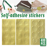 Elegant Self-Adhesive Golden Stickers for Packaging 400pcs