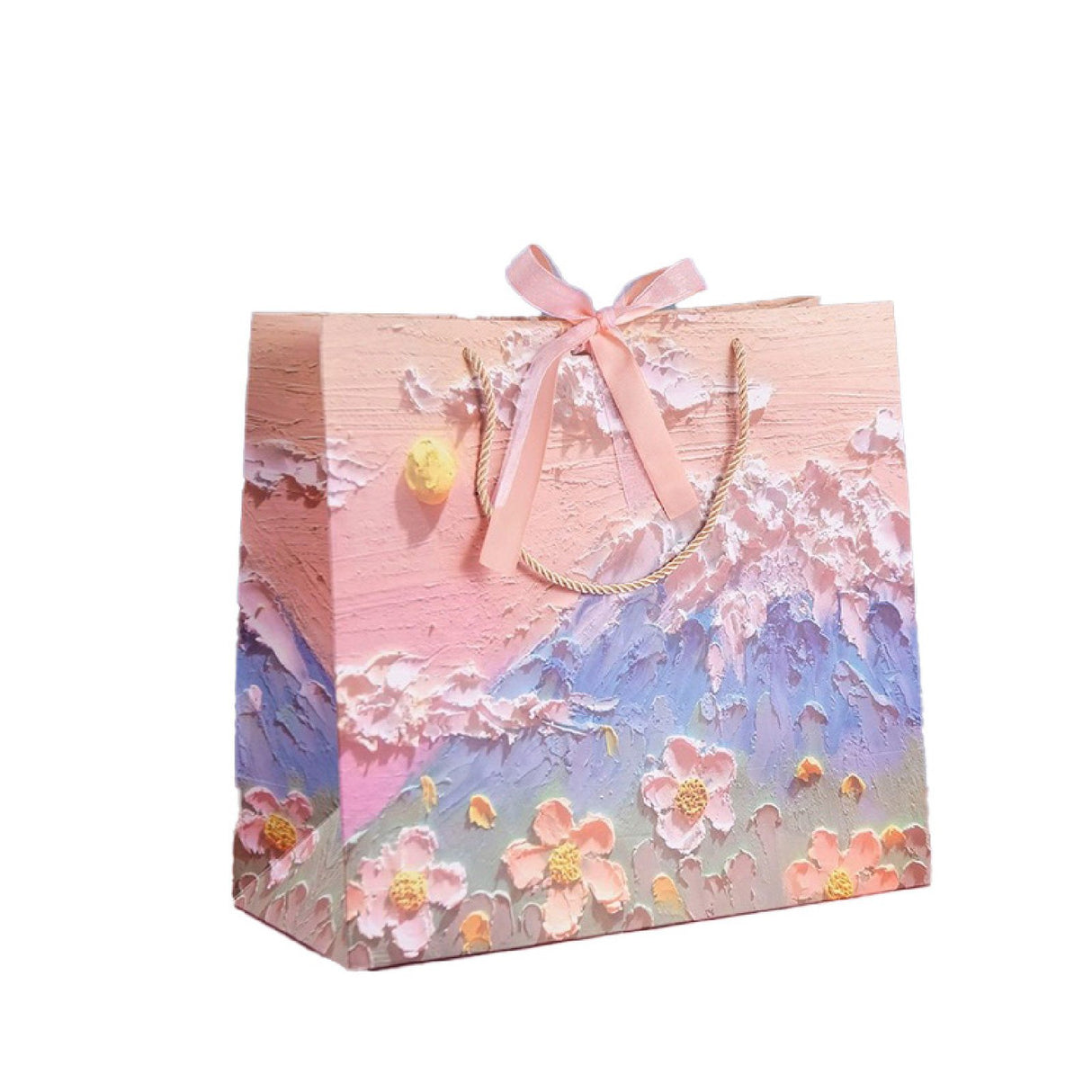 High-Quality Paper Oil Painting Gift Paper Bags Set for Special Occasions 10pcs