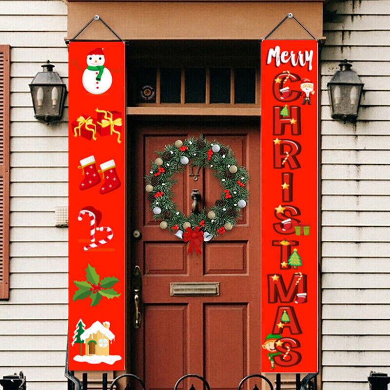 Door Banner Couplet Christmas Decoration 4Styles 1 Pair