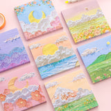 800 Sheets Colorful Oil Painting Sticky Notes Memo Pads Self-Adhesive Notes