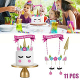 11PCS Birthday Cake Topper Set Decoratio