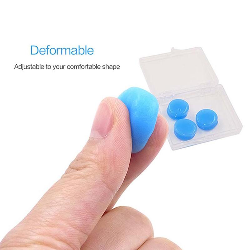 6PCS Soft Silicone Ear Plugs Comfortable Adjustable Sleep Anti Snore Moldable