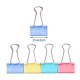 Durable Tempered Steel Colourful Binder Clips for Document Organization 12pcs