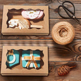 These rectangular kraft paper window boxes are the ideal packaging solution for cakes, pastries, and gifts.