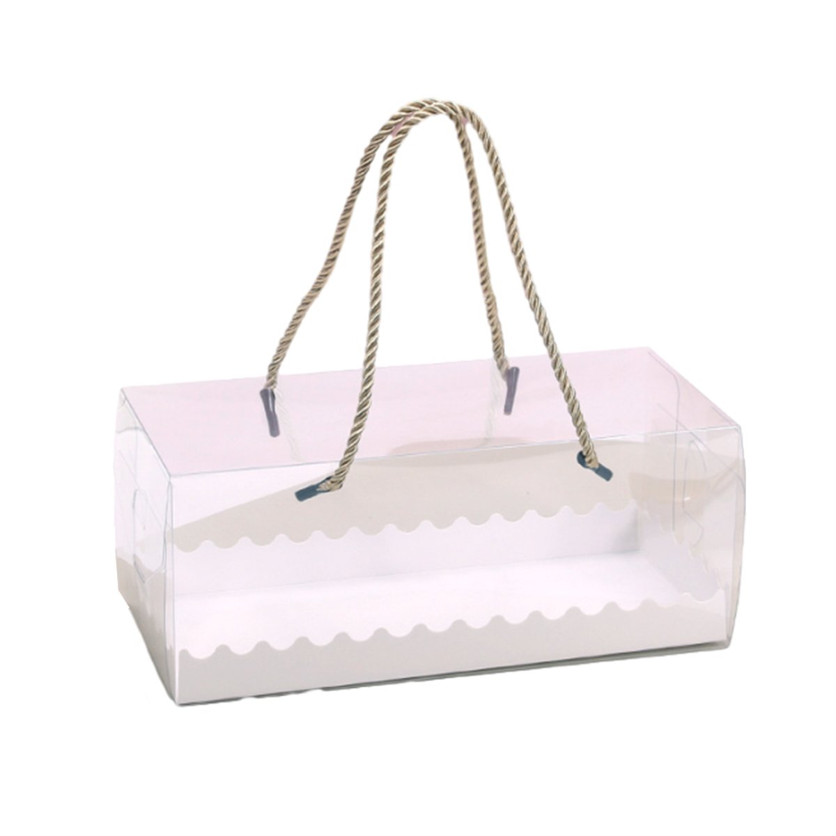 Transparent Plastic Cake Roll Packing Boxes 25pcs