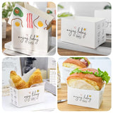 Paper Sandwich Boxes with Multicoloured Designs 100PCS