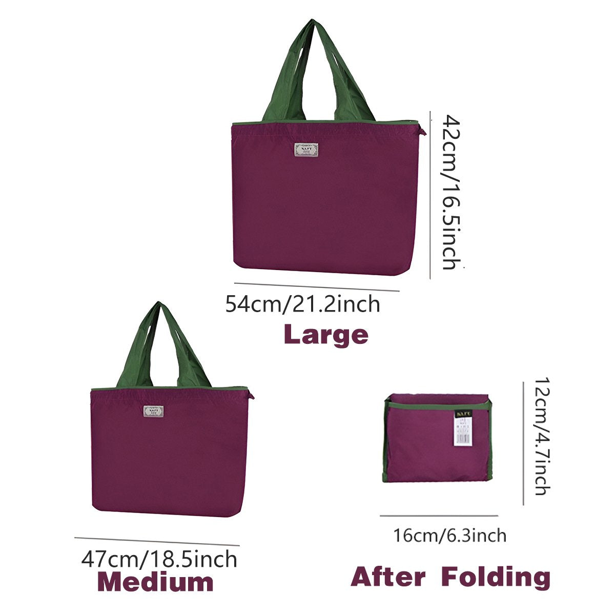 Fabric Tote Reusable Grocery Bag Large Capacity 1PC