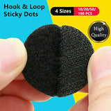 Durable Polyester and Nylon Hook and Loop Stickers for Crafting and Sewing 100pcs