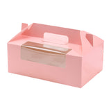 Food-Grade Cardboard Portable Cupcake Packaging Boxes with Window 25pcs