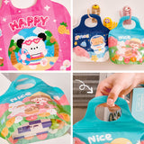 High-Quality Plastic Fun Cartoon Snack Candy Bags for Kids 50pcs