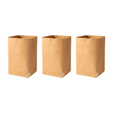 3pcs Washable Kraft Paper Storage Bag for Kitchen Desktop Refrigerator Organizer