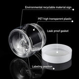 Eco-Friendly PET Clear Plastic Jars for Skincare Clear Plastic Jars with Translucent Caps 10pcs