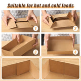 Enhance your food presentation with this Set of 50 Disposable Kraft Paper Lunch Boxes