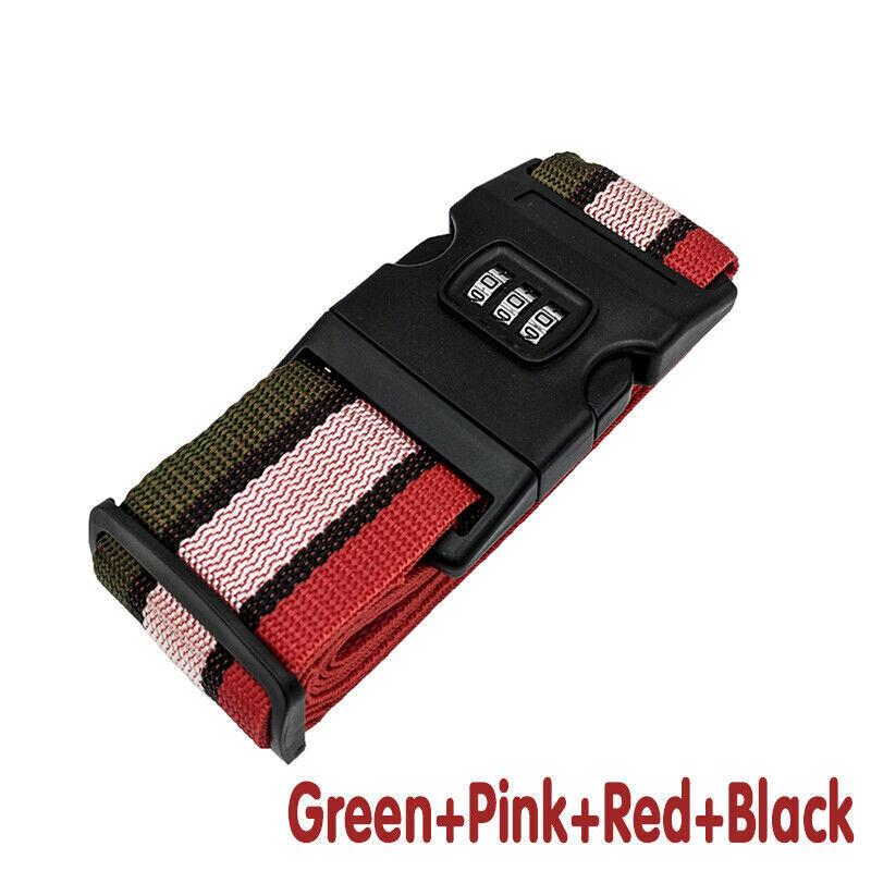 Luggage Strap Code Password Travel Suitcase Secure Lock Safe Nylon Packing Belt