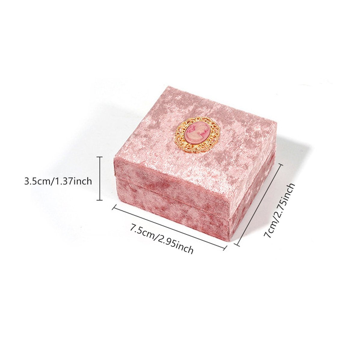 Add a touch of vintage elegance to your jewelry presentation with this 5-Piece Set of Pink Velvet Jewelry Boxes. 