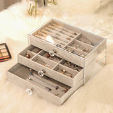 Organize and showcase your precious jewelry with this 3-layer Jewelry Storage Box.